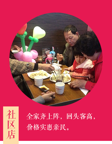 惠美餃子加盟選址之社區(qū)店